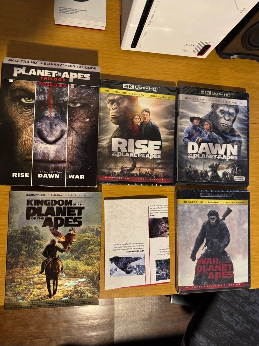 Planet of the Apes Trilogy & Kingdom of .. 4 Movie Set 4k UHD - NEW & Sealed